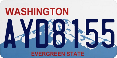 WA license plate AYD8155