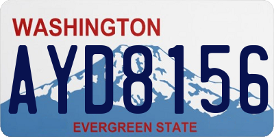 WA license plate AYD8156