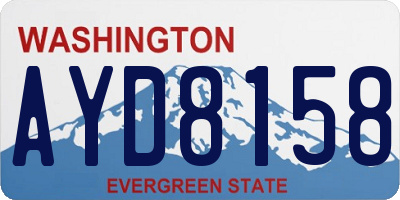 WA license plate AYD8158