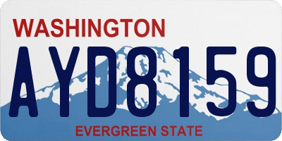 WA license plate AYD8159