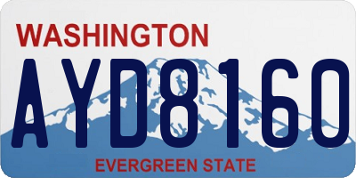 WA license plate AYD8160