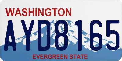 WA license plate AYD8165