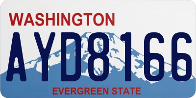 WA license plate AYD8166
