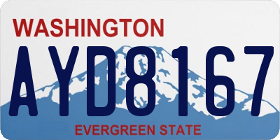 WA license plate AYD8167
