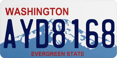 WA license plate AYD8168