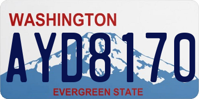 WA license plate AYD8170