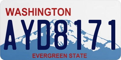 WA license plate AYD8171