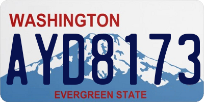 WA license plate AYD8173