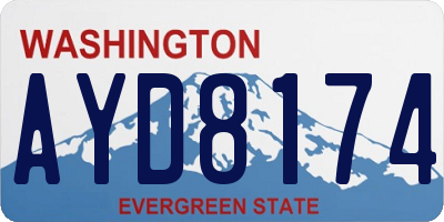 WA license plate AYD8174