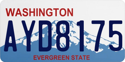 WA license plate AYD8175