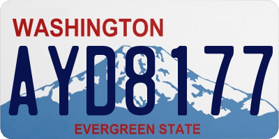 WA license plate AYD8177