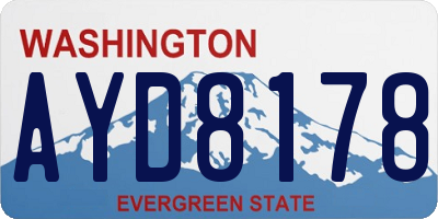 WA license plate AYD8178