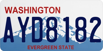 WA license plate AYD8182