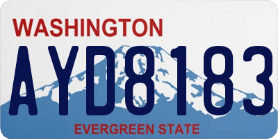WA license plate AYD8183