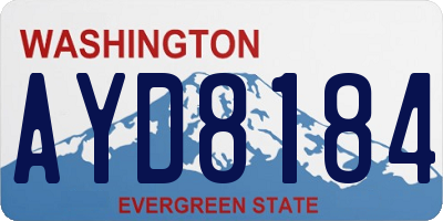 WA license plate AYD8184
