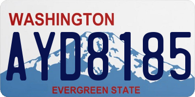WA license plate AYD8185