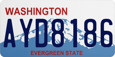 WA license plate AYD8186