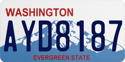 WA license plate AYD8187