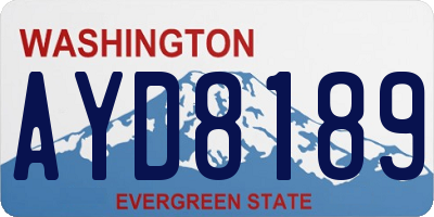 WA license plate AYD8189