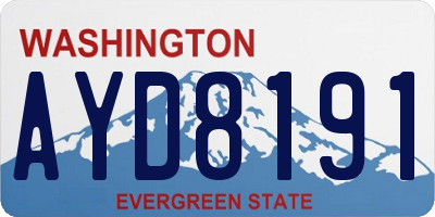 WA license plate AYD8191