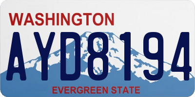 WA license plate AYD8194