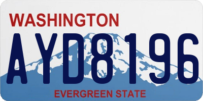 WA license plate AYD8196