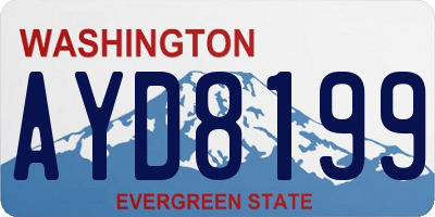 WA license plate AYD8199