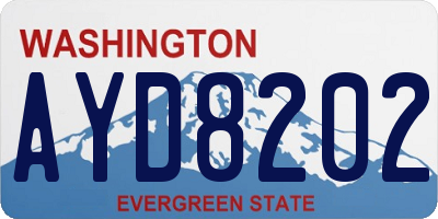 WA license plate AYD8202
