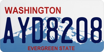 WA license plate AYD8208