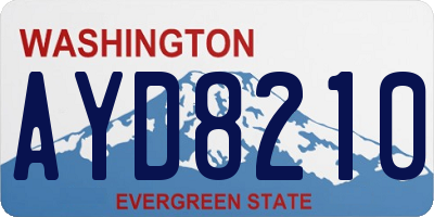 WA license plate AYD8210