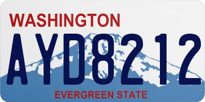 WA license plate AYD8212