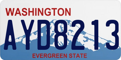WA license plate AYD8213