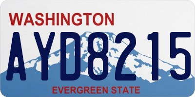 WA license plate AYD8215