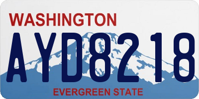 WA license plate AYD8218