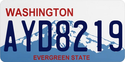 WA license plate AYD8219
