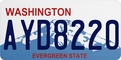 WA license plate AYD8220