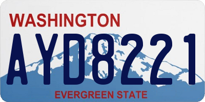 WA license plate AYD8221