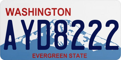 WA license plate AYD8222
