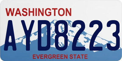 WA license plate AYD8223