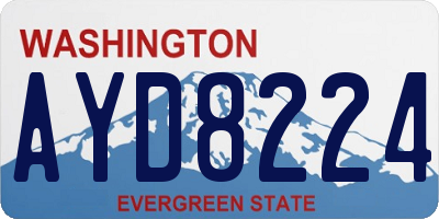 WA license plate AYD8224