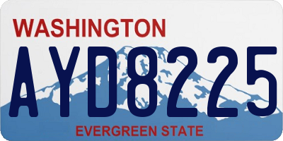 WA license plate AYD8225