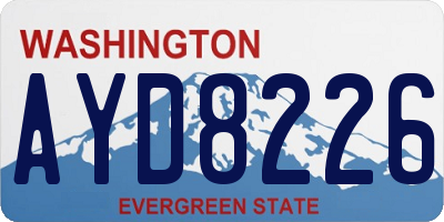 WA license plate AYD8226