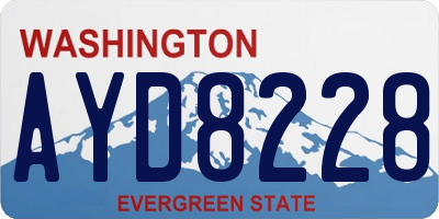 WA license plate AYD8228