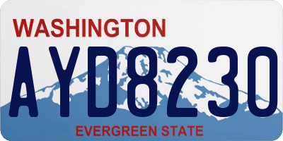 WA license plate AYD8230