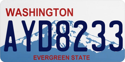 WA license plate AYD8233