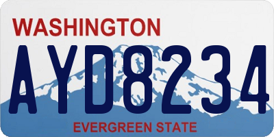 WA license plate AYD8234