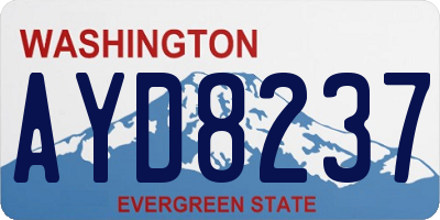 WA license plate AYD8237