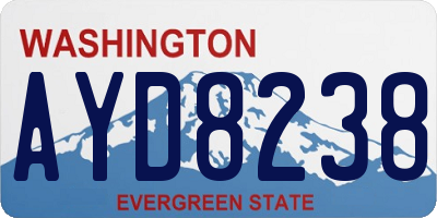WA license plate AYD8238