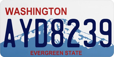 WA license plate AYD8239