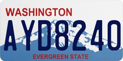 WA license plate AYD8240